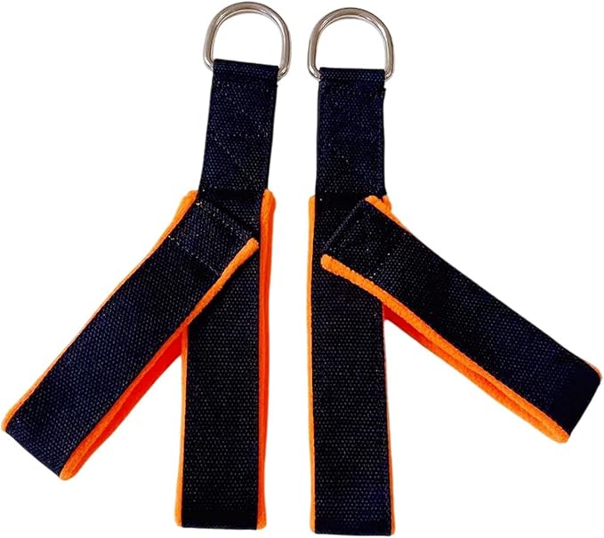 2Pcs Pilates Straps Reformer Straps D Ring Core Waist Back Leg Y Loops Fitness Straps Yoga Straps for Exercise Men Home Women