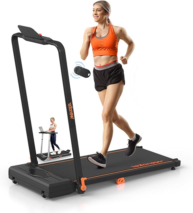 Walking Pad Treadmill, Under Desk Treadmill, Portable Treadmill for Home Office, Compact Quiet Desk Treadmill, Jogging Running Machine with Remote Control & LED Display, Installation Free