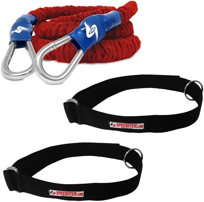 Leap Frog Athletic Speed Trainer-Train 2 Athletes at a time for Increased Speed, Jump and Agility- Includes 2 Basic Belts and Rocket Bungee