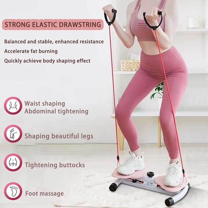 Waist Twisting Disc，ab Twister Machine，Massage Waist Twisting Board with Pull Rope，Waist Twisting Fitness Tool Standing，for Waist Twister Disk for Women Belly Fat
