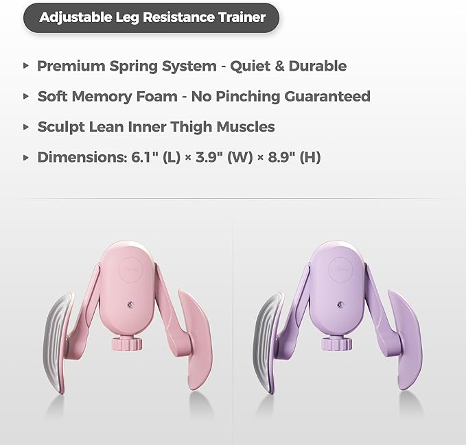 Keep Thigh Master & Inner Thigh Exerciser for Women, 360° Rotatable Leg Workout Equipment, Adjustable Arm and Hip Trainer with Non-Slip TPE Pads for Home Gym Body Toning & Muscle Strength