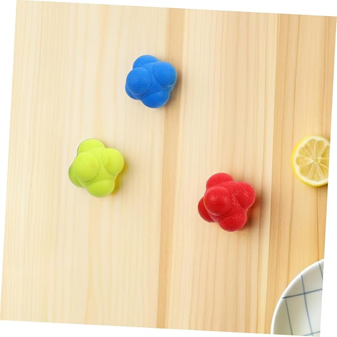 KESYOO 6pcs Reflex Training Balls Sports Reaction Balls Hand Eye Coordination Trainer Elastic for Boys and Girls Adults Indoor Sports Equipment