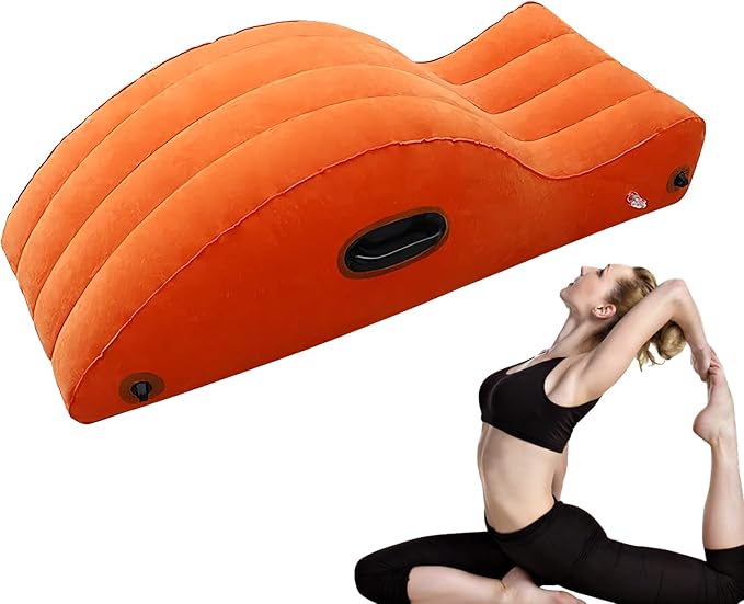 Yoga Chair Lounge - Pilates Stretching Chair | Inflatable Yogas Training Lounger, Reclining Sofa Streamline Fit Curve Suitable for Pilate Yoga, Foldable Pilates Exercise Support Sofa for Travel Home
