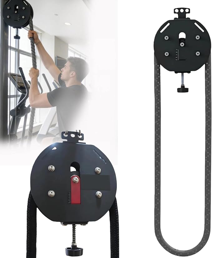 Adjustable Resi Trainer Machine,Endless Rope Trainer for Home Gym,Portable Cable Pulley System,Hanging Home Gym Equipment for Grip,Arms, Back, Body Coordination Exercises
