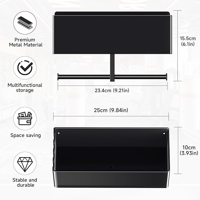 Home Gym Wall Storage, White Resistance Bands Rack Hanger Metal, Wall Mounted Fitness Bands Holder, Multi-Purpose Heavy Duty Workout Gym Storage Rack for Resistance Bands, Straps, Jump Ropes (Black)
