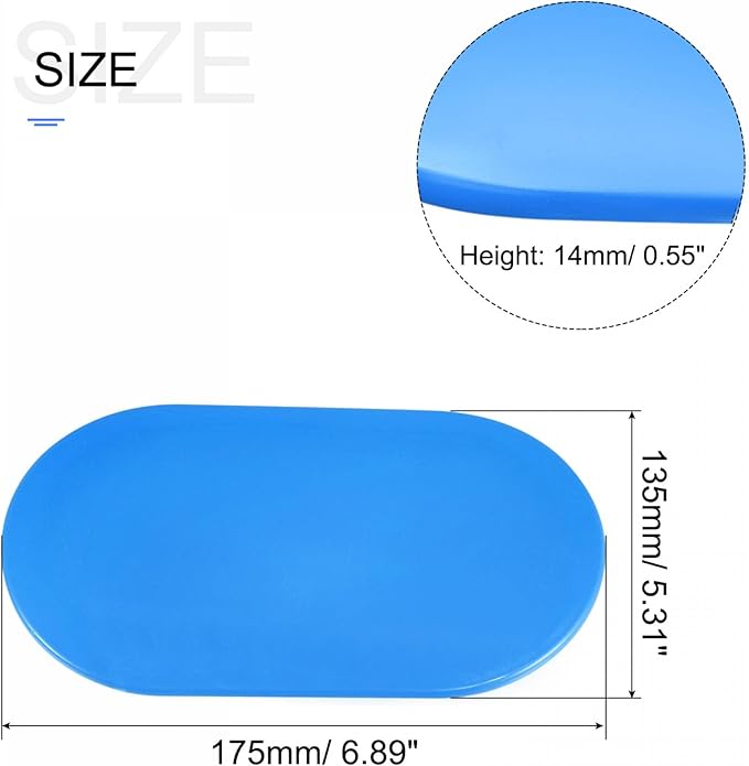 uxcell Exercise Core Sliders, Oval Glider Discs with Feet Covers, Dual Sided Usage in Home Gym for Full Body Workout
