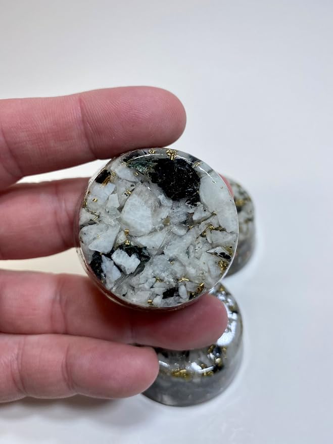 Moonstone Orgone Generator Energy Accumulator 7.83Hz/432Hz/528Hz/Advance Harmonics Many Beautiful Ingredients! (Moonstone)