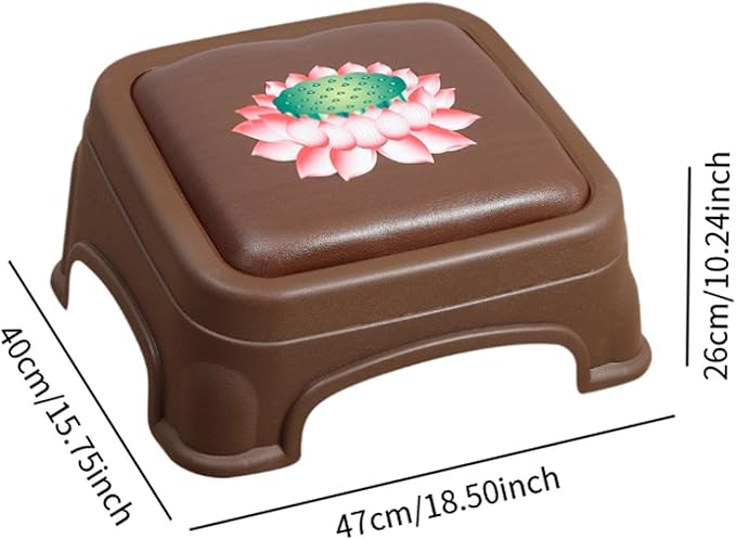 Kneeling Bench Meditation Bench Traditional Chinese Home Decoration Prayer Bench with Cushion for Kneeler Studio Home