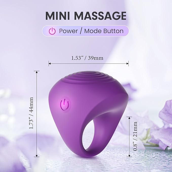 Mini Massager, Waterproof Rechargeable Portable Body Massage Ball, Multifunctional Finger Massager, Purple