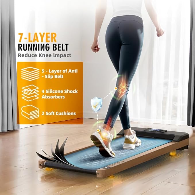 Maksone Under Desk Treadmill, Expert of Wooden Walking Pad, Walking Jogging Machine with Remote Control, Installation-Free…