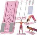 Multifunctional Pilates Board - Home Fat Burning Fitness Equipment with 3 Modes, Foldable Design, 330LBS Capacity, Stainless Steel Rollers for Core, Leg, Arm & Back Training