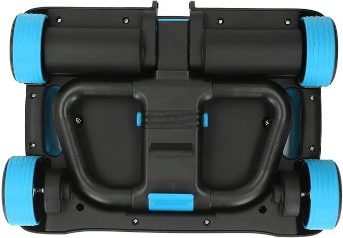 With 4 Wheels Automatic Rebound Abdominal Wheel For Core Workout, Foldable Elbow Support Full Body Workout,Abdominal Exercise Roller For Men And Women For Home Gym Black Blue