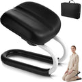 Meditation Bench with Carrying Bag, 3 Level Adjustable Metal Meditation Stool, Non-Slip Prayer Kneeling Stool with Cushion, Ergonomic Portable Prayer Chair Squat Seat for Meditations Yoga
