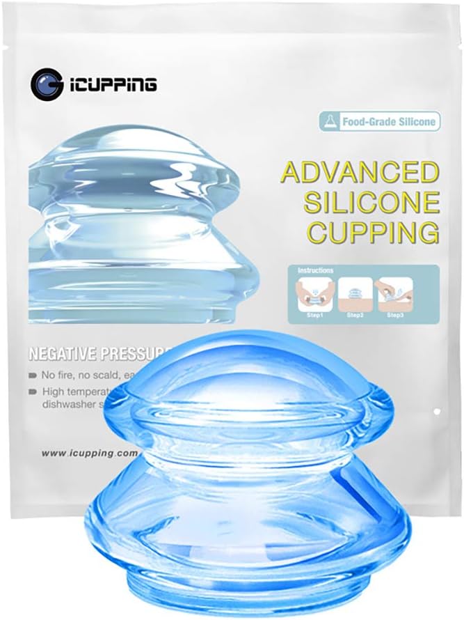 Silicone Cupping Set Vacuum Suction Cupping Therapy Sets for Body Massage, Deep Tissue Myofascial Release, Pain Relief, Muscle Relaxation & More (XL (1 pcs))