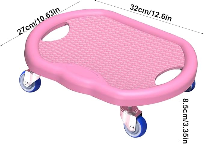 Ab Roller Board – PVC Stainless Steel 32x27x9cm | Abdominal Core Strength Trainer | Silent Exercise Plate For Home Gym Fitness Weight Loss And Daily Workout Use