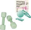 Green Pilates Kit and Green Adjustable Dumbbell Set 2lb to 5lb Bundle
