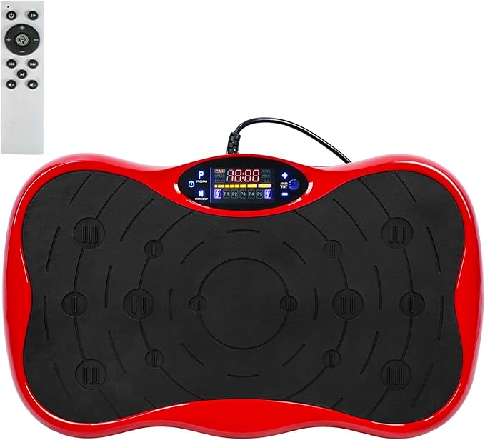 Vibrating Plate Machine with Resistance Bands & 99 Speed Levels, Whole Body Vibration Platform for Lymphatic Drainage & Toning, Power Waver Vibration Trainer for Weight Loss/Home Fitness