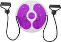 Amosfun Household Waist Twisting Disc Slimming Rotating Exercise Board with Resistance Bands Violet Fitness Equipment for Abdominal Core Training and Massage at Home