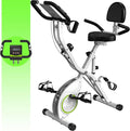 Indoor Exercise Bike Stationary Bikes for Home with 16-Level Magnetic Resistance, Lightweight Foldable Cycling Bike with 70% Pre-Assembled, 260 LBS Capacity, Flywheel of 5.5 LBS for Quiet Home Workout