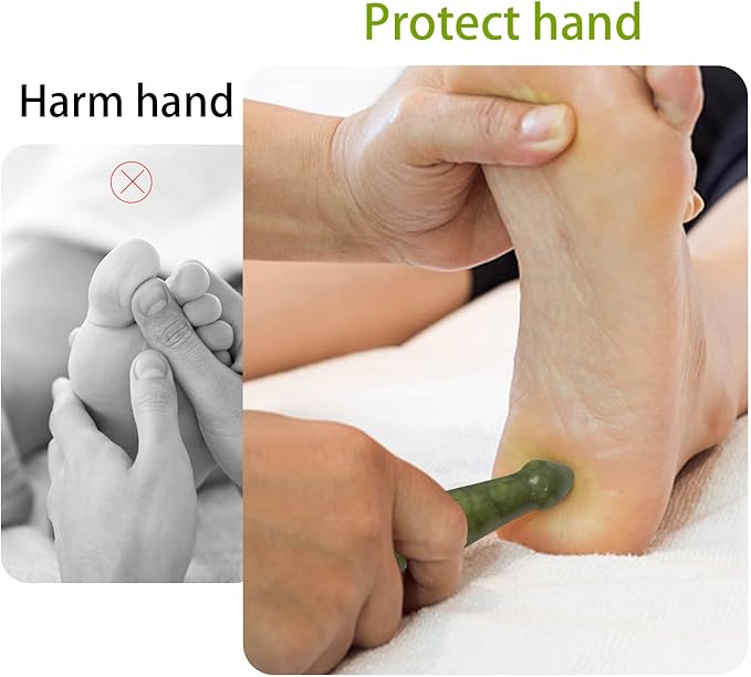 gemshan Jade Gua Sha Pen - Handmade Deep Tissue Massage Tool, Scraping Therapy, Facial & Body Relaxation