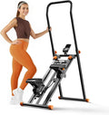 Stair Stepper for Home Gym Exercise Stairmaster for Full-Body Workout, Compact Folding Stair Climber with Extended Step Range, Adjustable Handlebar Pedal