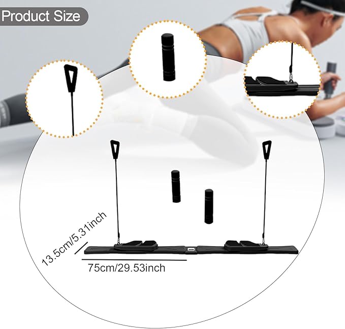 Colaxi Pilates Reformer Board Abdominal Board Exercise for Home Multi Purpose Workout Equipment for Women Training Portable