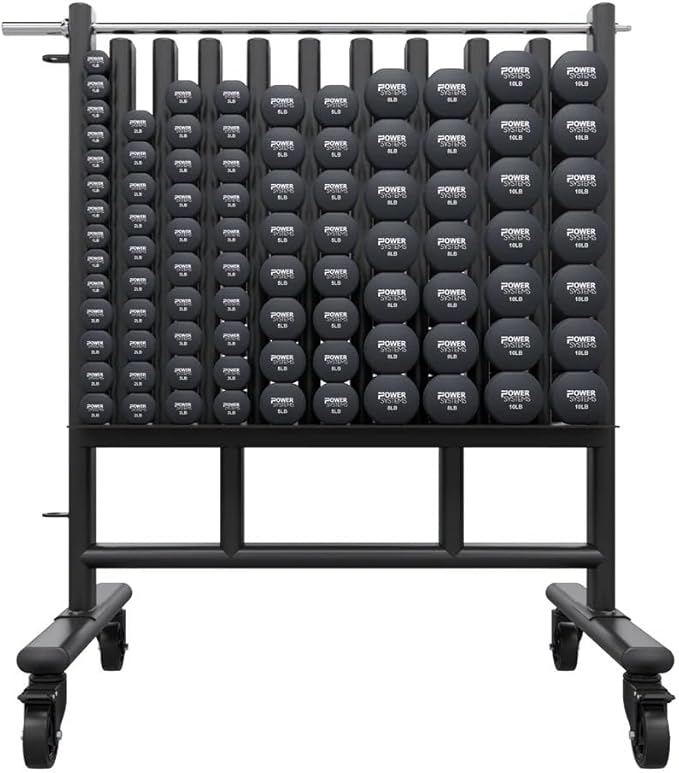 Power Systems Premium Dumbbell Storage Rack - Secure and Mobile (Rack Only)