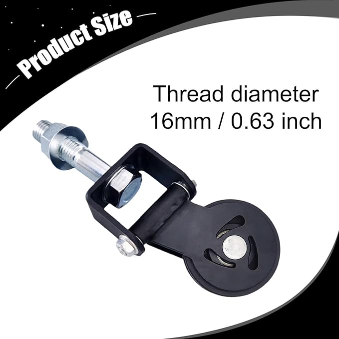 Gym Pulley Fixed Pulley Wheel Accessory Squat Rack Mount Attachment for Strength Training Sport Workout 16mm Thread Diameter