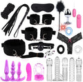 Pilates 25 Piece Fashionable Portable Fitness Couple Set, Indoor Hand, Foot, Wrist, Buttocks Fun Cosplay Accessories, Original Gift (Black)