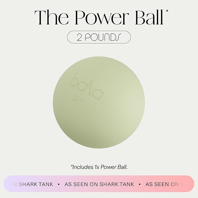 Bala Power Ball, Weighted Toning Exercise Ball for Pilates, Yoga, Home Fitness & More - Workout Ball for Strength & Core Training, Aerobics & Working Out to Improve Balance & Sculpt