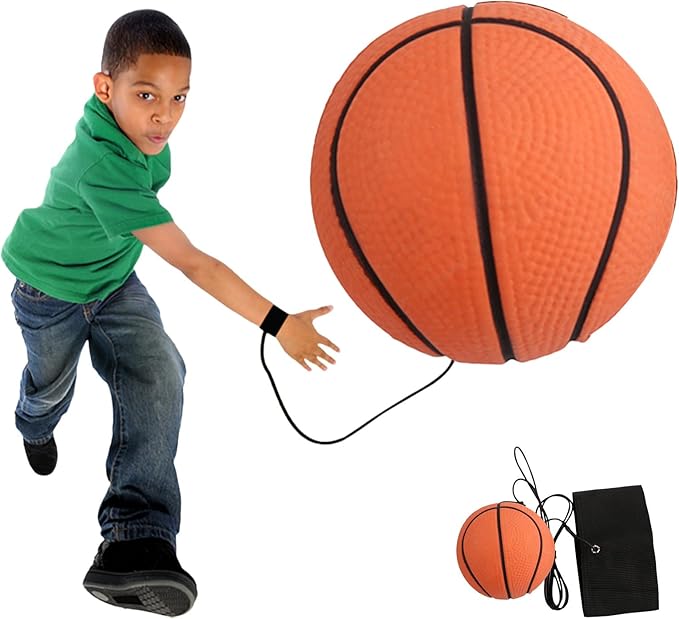 Shakven Wrist Return Ball Rubber Sport Ball with Wrist Strap and String | Rebound Ball Sports Bouncy Ball,Wrist Rebound Toy Elastic String Ball Wrist Toy for Teens Adults Wrist Exercise