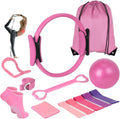 Pilates Essentials Kit for Women, Pilates Essentials Kit, 13 Piece Home Pilates Equipment Set Includes 𝐏𝐢𝐥𝐚𝐭𝐞𝐬 Ring Resistance Bands Yoga Ball, for Women's Home Workouts & Beginners