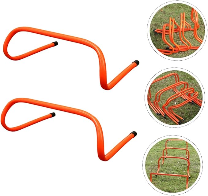 Zerodeko 2pcs 15cm Plastic Wear-Resistant Agility Hurdles for Youth Soccer Speed Training Equipment Exercise Fitness