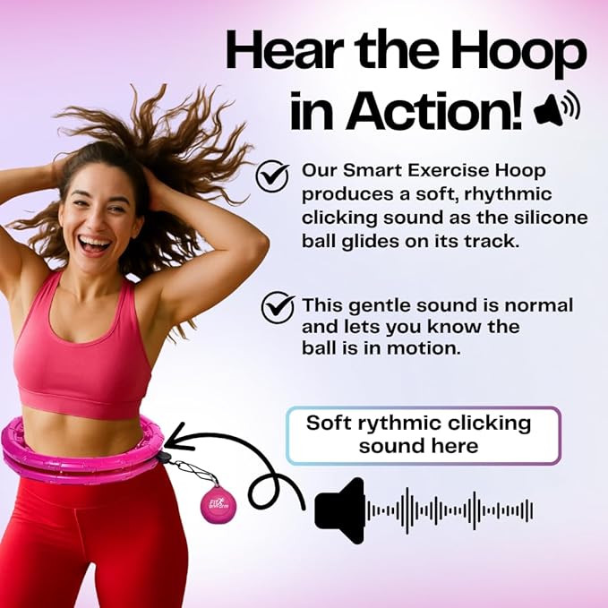FIT ON FORM Infinity Weighted Hula Hoop for Adults Weight Loss, Smart Exercise Hola Circle Hoop for Women Abs Workout