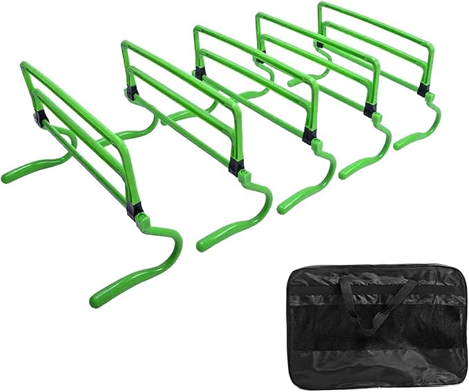 5Pcs Agility Training Hurdles Agility Speed Training Equipment Adjustable Height for Soccer Outdoor Sports Foot Exercise