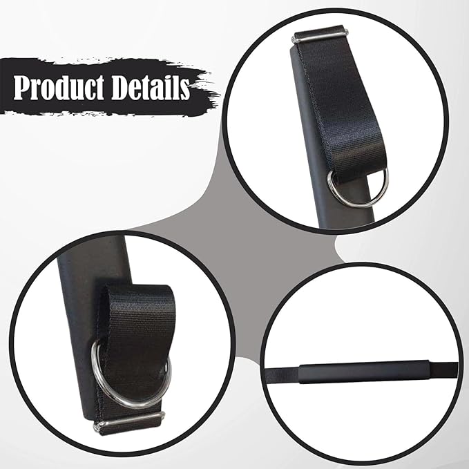 Pilates Foot Strap Padded Exercise Belt with Rings Comfortable Padding Yoga Equipment Strap Pilates Reformer Part for Daily