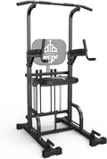 Sportsroyals Power Tower Pull Up Bar Station, 450LBS Stable Pull Up Dip Station for Home Gym Strength Training Equipment | FED Fitness