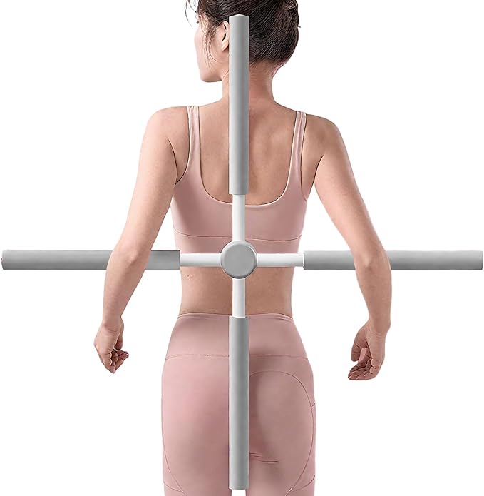 Yoga Stick - Back Alignment Tool, Neck Training Equipment, Spine Straightening Rod, Correction Device, Stretching Fitness Gear | Travel-Friendly Back Stretcher for Sitting, Offices, Home