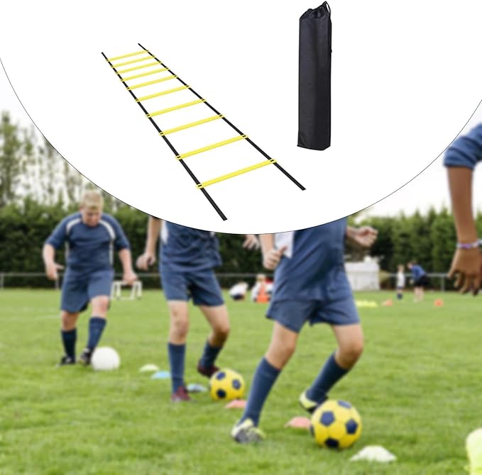 Football Agility Ladder Speed Ladder Rugby Portable Foot Exercise Multifunction Improves Coordination Folding Instant Set up