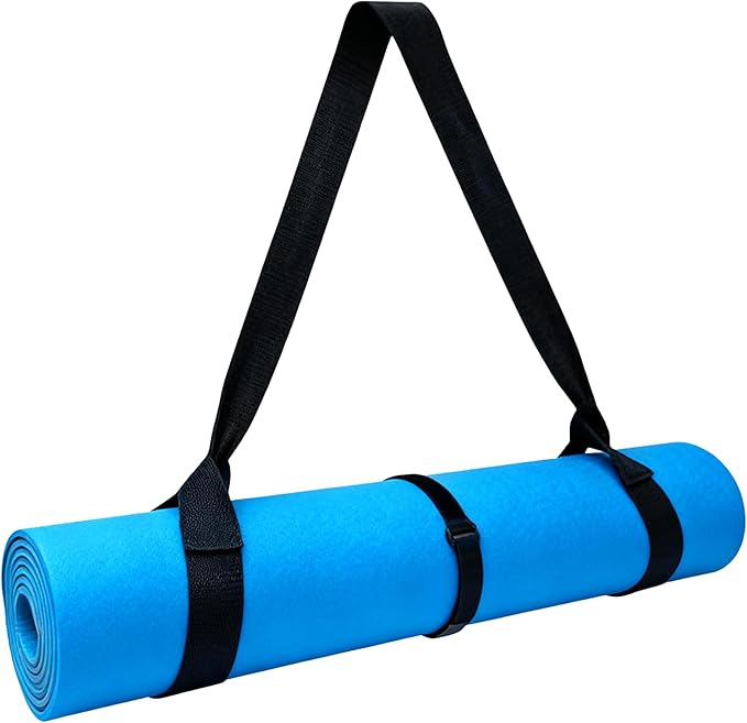 Premium Yoga Mat Carrier Strap with Quick-Adjust Buckle, Hands-Free Shoulder Sling for Comfortable Transport of TPE, Rubber, and PVC Mats