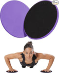 Exercise Core Sliders Glid Discs 2 Pack - Dual-Sided Workout Sliding Discs for Home Gym, Pilates, Physical Therapy, Ab & Full Body Training