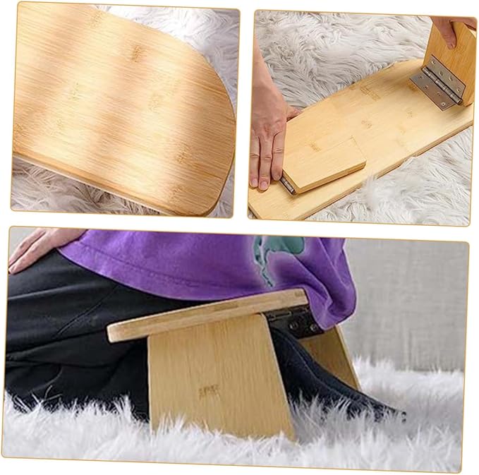 Cabilock Meditation Bench Kneel Sitting Stool Non-Skid Foldable Stool Compact for Home and Travel