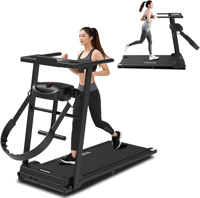 3 in 1 Walking Pad Treadmill with Handle | 1.5HP Under Desk Treadmill for Home Office | Foldable Compact Walking Jogging Running Machine | 220LBS Capacity, ≤45dB Quiet Treadmill