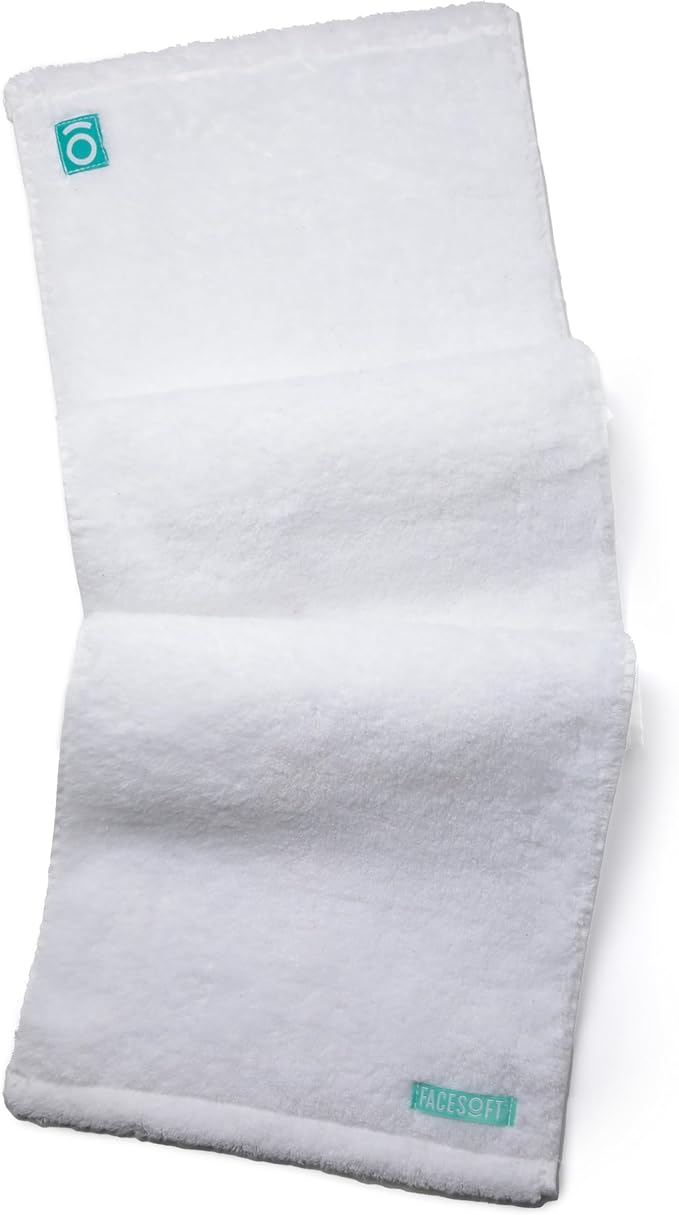 FACESOFT Eco Friendly Gym Towel for Working Out - Soft and Absorbent Cotton Exercise - No Synthetic Microfibers or Plastics - Sweat Towel for Gym, Fitness, Sports, Yoga - White - 1 Pc