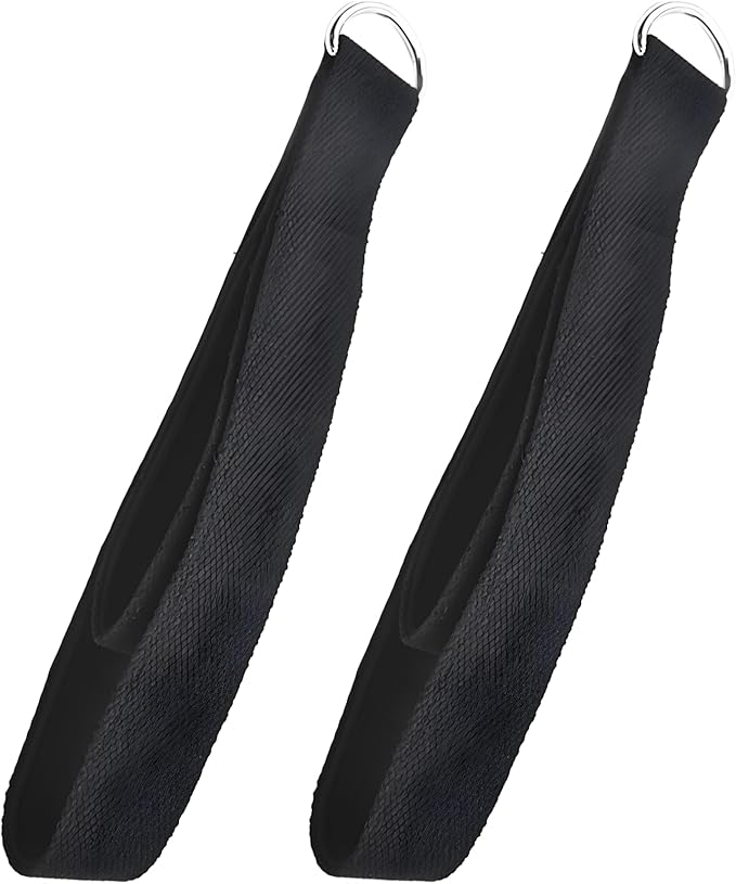 Pilates Reformer Straps with Double Loops, 2 Pcs Cotton Straps, Ankle/Wrist Bands for Home Gym Exercise