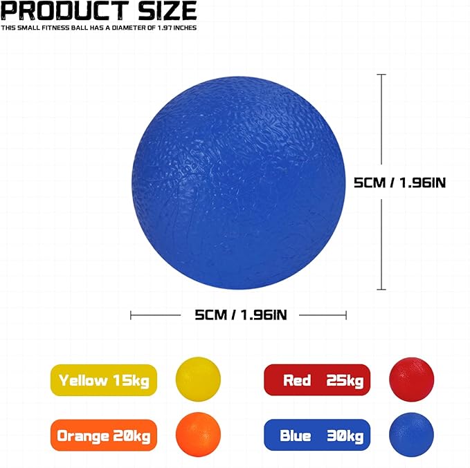 4 Pack Stress Balls for Adults,Squeeze Ball,Squeeze Balls for Hands Therapy,Hand Exercisers for Therapy,Hand Exercise Ball with Different Resistance Levels,Hands Squeezers for Arthritis,Wrist Rehab