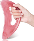 Professional Gua Sha Massage Tool for Body Contouring & Anti-Cellulite, Large Resin Lymphatic Drainage Board with Dual-Sided Design - Face and Back Massager for Women/Men, Home Spa Care(Pink)