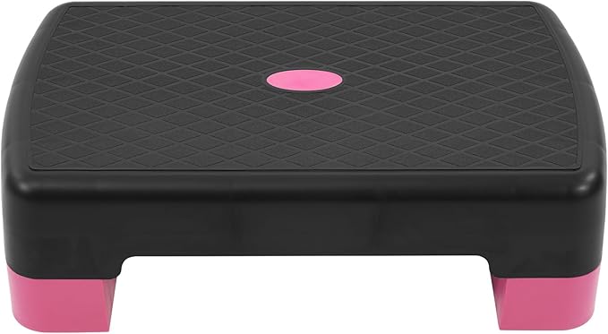 Fitvids 18" Aerobic Step Platform, Workout Stepper with Adjustable 2 Stackable Risers 3" 5.5" for Home Gym Small Space, Exercise Step, Multiple Option