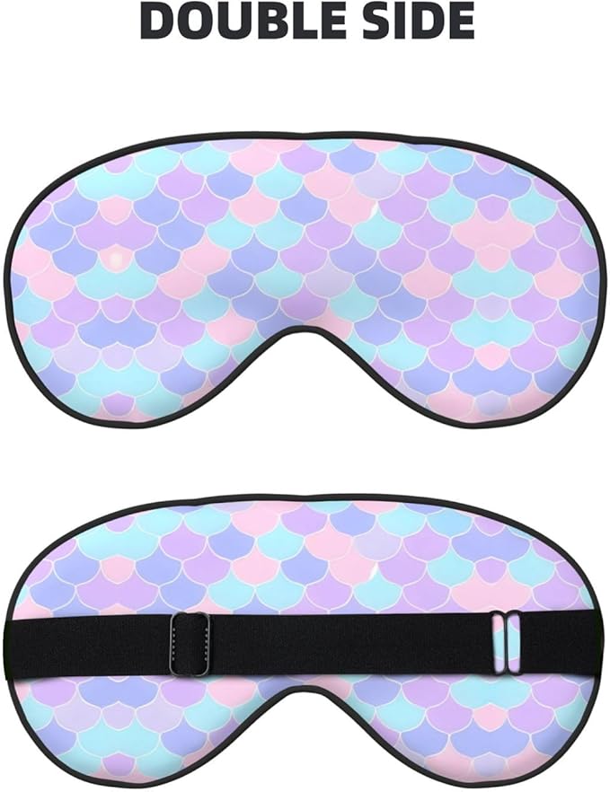 Mermaid Tattoo Head-Mounted Double-Sided Light-Blocking Sleeping Eye mask to Protect Eyes and Relieve Eye Fatigue