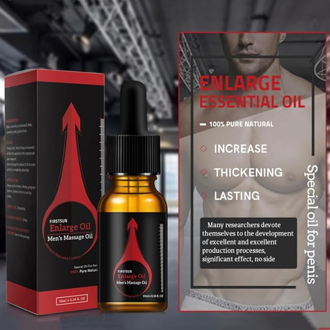 FirstSun Enlarge and Permanent Thickening Growth Men Energy Massage Essential Oil for Sex, Increase Dick Liquid for Health Care, Lateness Performance,Strength,Thicker (1 Pack)
